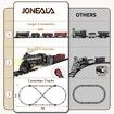Remote Control Christmas Train Set for Kids Electric Train Toy with Long Tracks