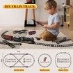 Remote Control Christmas Train Set for Kids Electric Train Toy with Long Tracks
