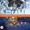 5 in 1 Solar Christmas Lawn Lamp Santa Claus Snowflakes Bells and Elk Solar-Powered Garden Decoration