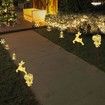 5 in 1 Solar Christmas Lawn Lamp Santa Claus Snowflakes Bells and Elk Solar-Powered Garden Decoration