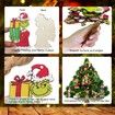 24 Piece Grinch Wooden Hanging Ornaments for Christmas Tree Decoration