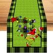 Grinch Table Runner Merry Grinchmas Tablecloth Winter Xmas Christmas Decorations and Supplies for Home Kitchen Table-33*183cm