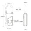 Fingerprint Lock, Smart keyless Waterproof Fingerprint Padlock Ideal for Gym, Door, Luggage, Suitcase, Backpack, Bike, Office
