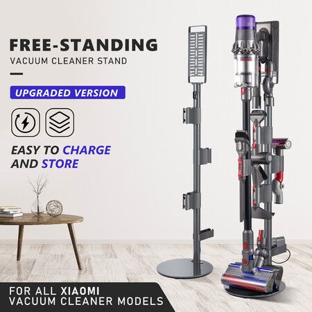 Freestanding Vacuum Stand Cordless Cleaner Storage Rack Holder Metal Organizer Accessories Organiser Bracket Compatible with Most Popular Models