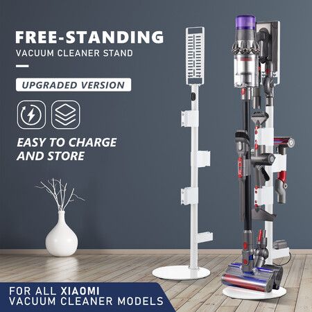 Freestanding Vacuum Stand Cordless Cleaner Storage Rack Holder Metal Organizer Accessories Organiser Bracket Compatible with Most Popular Models
