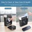 Personal Air Cooler, Portable Air Conditioner Fan, Mini Evaporative Cooler for Your Desk, Nightstand, or Coffee Table (Black)