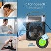 Personal Air Cooler, Portable Air Conditioner Fan, Mini Evaporative Cooler for Your Desk, Nightstand, or Coffee Table (Black)