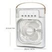 Portable Air Conditioners Fan, Ultra Quiet Personal Small Cooling Misting Fan for Makeup, Home, Office, Travel (White)