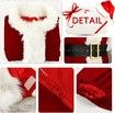 Christmas Claus Outfit Santa Suit Costume 9 Pcs Men Women Festive Holiday Dress Up Party Cosplay 2X Large Size