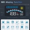 GPS Speedometer with Universal HUD Car Head-Up Display with KMH Speed Compass Altitude Overspeed Alarm Fatigue Reminder for All Vehicles
