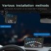 GPS Speedometer with Universal HUD Car Head-Up Display with KMH Speed Compass Altitude Overspeed Alarm Fatigue Reminder for All Vehicles