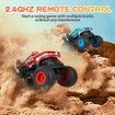 2.4Ghz RC Monster Trucks Dinosaur Remote Control Stunt Car with Light & Music 360°Spin Walk Upright& Drift for Boys Ages 8+(Red)