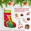 Large Grinch Christmas Stockings Set 4-Pack 18 Inch Whoville-Themed Holiday Stockings for Family Party Decorations