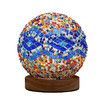 Turkish Table lamp 10 x 14 cm, Baroque Tiffany Bedside Lamps, USB Power Supply Blue