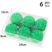 6 Pcs 8cm Christmas Tree Ball Ornaments Glitter Sequin Foam Ornaments Hanging Christmas Ball Decorations for Xmas Wedding Party Holiday Decor (BLUE)