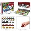 Christmas Advent Calendar,24 Days Countdown,24 Mini Alloys Inertia Cars Police Racing Construction Vehicles Fire Trucks Boys Kids Party Gifts