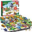 Christmas Advent Calendar Alloy Vehicles and Helicopter Toy Sets Plus 2 Play Mats Christmas Countdown Calendars for Boys Girls