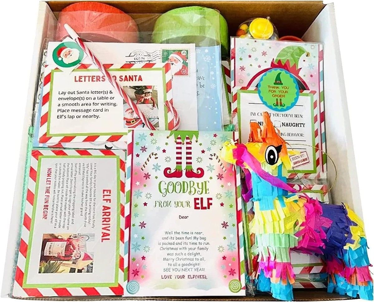 Elf on the Shelf Christmas Countdown Kit 24 Days of Holiday Activities and Elf Adventures Perfect Christmas Gift for Kids