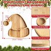 2Pcs Wooden Tray Cartoon Christmas Hat Shape Wooden Storage Plate Wooden Food Serving Plate Sushi Plate