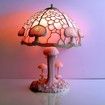 Stained Glass Mushroom Table Lamp, Plant Series Night Light, Art Decor for Bedroom, Living Room, Home Office, Unique Gift Idea
