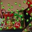 Battery-Operated Grinch Christmas String Lights 3M 30 LED Green Holiday Lights with Timer for Indoor Holiday Decor