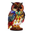 Lamp Retro Owl Table Stained Resin 15 cm Vintage Night Light Bedside Decor Cosy Glow Living Room Accent