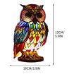 Lamp Retro Owl Table Stained Resin 15 cm Vintage Night Light Bedside Decor Cosy Glow Living Room Accent