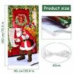 90x200cm Christmas Door Cover Decoration, Santa Door Hanging Banner Funny Xmas Background Santa Claus Backdrop Christmas Party Decorations