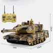 RC Battle Tank Toy with Realistic Smoke Lights & Sounds 1:24 Scale Remote-Controlled Tank for Kids Christmas Gifts Yellow