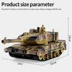 RC Battle Tank Toy with Realistic Smoke Lights & Sounds 1:24 Scale Remote-Controlled Tank for Kids Christmas Gifts Yellow