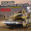 Remote Control Tank for Boys,RC Tank,Alloy Material with Smoke Effect, Lights & Realistic Sounds,1:24 M1A2 Battle Tank Toy,Great Gift Toy for Kids