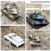 RC Battle Tank Toy with Realistic Smoke Lights & Sounds 1:24 Scale Remote-Controlled Tank for Kids Christmas Gifts Green