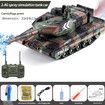 RC Battle Tank Toy with Realistic Smoke Lights & Sounds 1:24 Scale Remote-Controlled Tank for Kids Christmas Gifts Green
