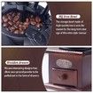 Manual Coffee Grinder Vintage Wooden Coffee Bean Grinder Hand Grinder Roller Antique Coffee Mill for Making Mesh Coffee Classic French Press for Decoration & Gift (Quadrilateral)
