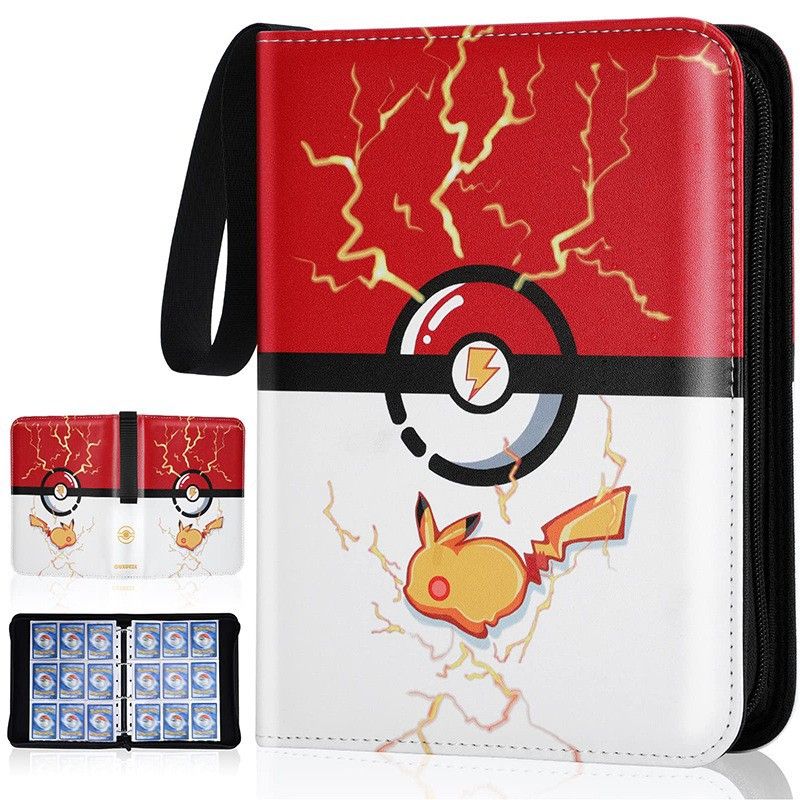900 Card Binder for Pokemon Cards Holder 9 Pocket, Trading Binders for Card Games Collection Case Book Fits 900 Cards With 50 Removable Sleeves Display Storage Carrying Case