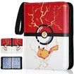 900 Card Binder for Pokemon Cards Holder 9 Pocket, Trading Binders for Card Games Collection Case Book Fits 900 Cards With 50 Removable Sleeves Display Storage Carrying Case