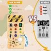 Montessori Toddler Busy Board, Baby Wooden Busy Board Toys Travel Toys for 3+ Year Old Baby and Toddler
