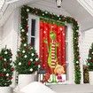 Grinch Christmas Decorations Grinch Door Cover Red Backdrop Funny Xmas Hanging Banners Merry Christmas Porch Sign for Indoor Outside