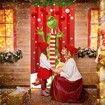 Grinch Christmas Decorations Grinch Door Cover Red Backdrop Funny Xmas Hanging Banners Merry Christmas Porch Sign for Indoor Outside