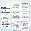 200 Family Conversation Cards, Connect with Your Family,Let Kids Express Themselves, Great for Dinner Table & Road Trips