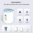 Tiny Pump X Portable Air Pump+ Camping Light Ultra-Mini Air Pump with 1300mAh Battery USB Rechargeable for Pool Floats Air Bed Air Mattress Swimming Ring Vacuum Storage Bags (Blue - X)
