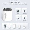Tiny Pump X Portable Air Pump+ Camping Light Ultra-Mini Air Pump with 1300mAh Battery USB Rechargeable for Pool Floats Air Bed Air Mattress Swimming Ring Vacuum Storage Bags (Grey - X)
