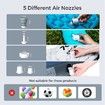 Tiny Pump X Portable Air Pump+ Camping Light Ultra-Mini Air Pump with 1300mAh Battery USB Rechargeable for Pool Floats Air Bed Air Mattress Swimming Ring Vacuum Storage Bags (Grey - X)