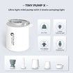 Tiny Pump X Portable Air Pump+ Camping Light Ultra-Mini Air Pump with 1300mAh Battery USB Rechargeable for Pool Floats Air Bed Air Mattress Swimming Ring Vacuum Storage Bags (White - X)
