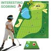 Golf Chipping Game Mat, Indoor Outdoor Golf Games for Adults with Chipping Mat, 16 Sticky Balls, Golf Game for Home Office Backyard Rear