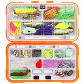 Fishing Lures Kit, Fishing Bait Tackle Including Crankbaits Plastic Worms Hard Metal Minnow Pencil Frogs VIB Jigs Hook Fishing Gears
