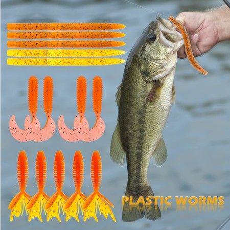Fishing Lures Kit, Fishing Bait Tackle Including Crankbaits Plastic Worms  Hard Metal Minnow Pencil Frogs VIB Jigs Hook Fishing Gears - Bestdeals