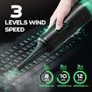 2 in 1 Cordless Car Vacuum Cleaner Air Duster Blower Vehicle Interior Cleaning Kit Suction Vac Handheld Portable Type-C Fast Charge 12kpa