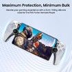 PC Case for PlayStation Portal Remote Player,3-In-1 Set with Hard PC Case,PS5 Playstation Portal Accessory Kit (Clear White)