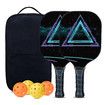 Pickleball Paddles,Lightweight Pickleball Rackets w/Fiberglass Surface,Fiberglass Pickleball Paddles Set with 4 Pickleball Balls and 1 Bag